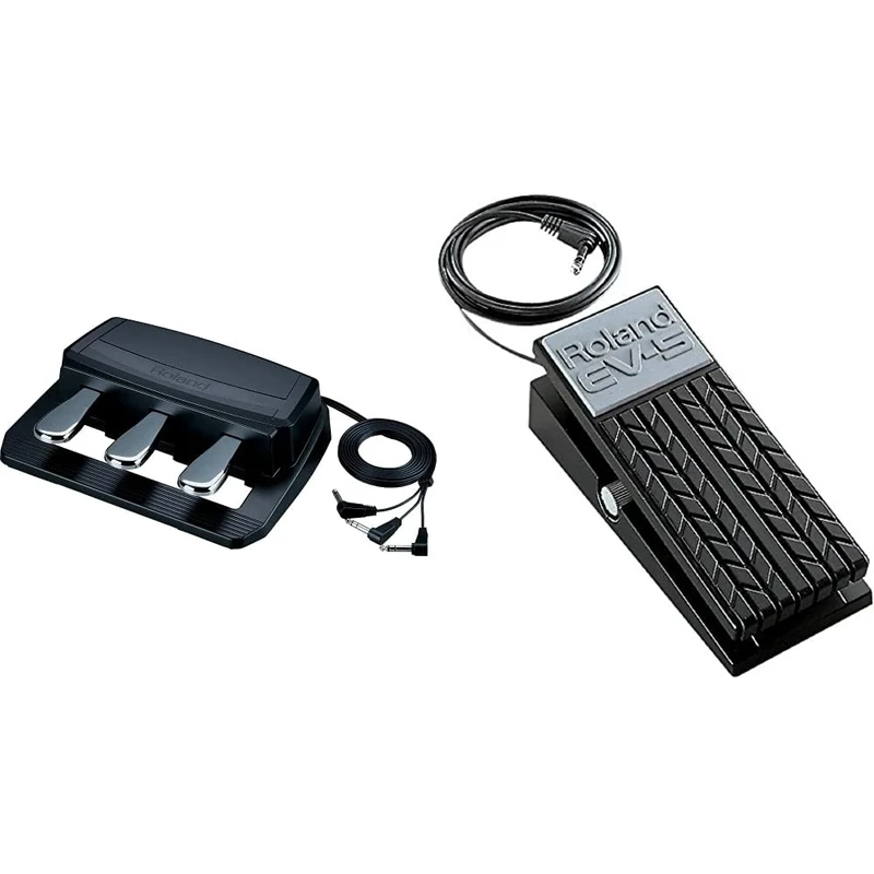 Roland Rpu-3 Keyboard Triple Pedal Unit, A Grand Piano Pedaling Experience & Ev-5 Expression Pedal for Synths And Keyboards