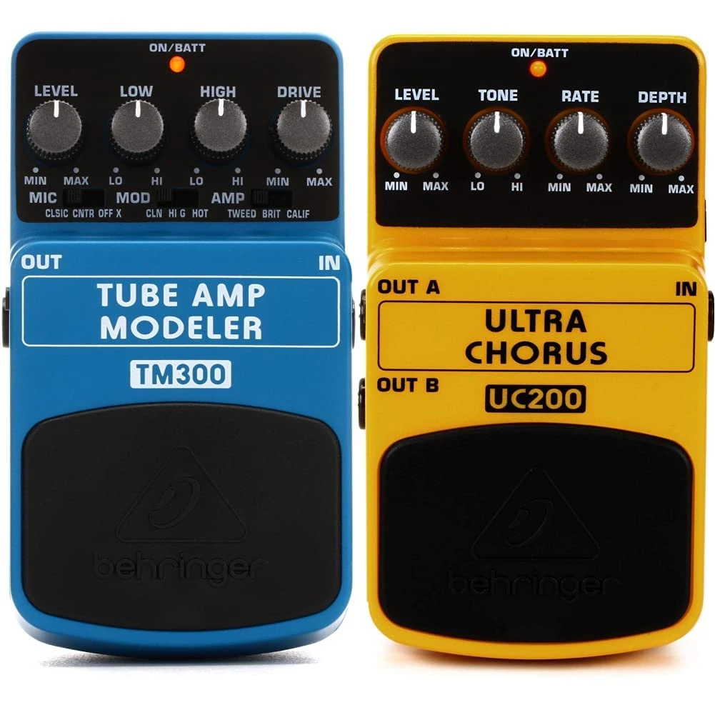 Behringer TM300 Tube Amp Modeller & ULTRA CHORUS UC200 Ultimate Stereo Chorus Effects Pedal
