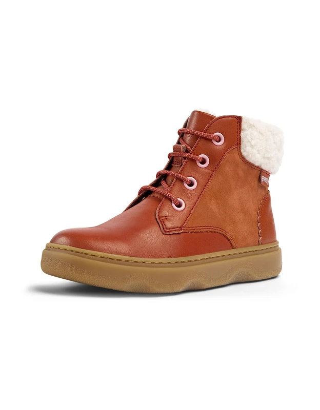 Camper Girls Kiddo Kids K900280 Ankle Boot, Red 010, 2.5 UK