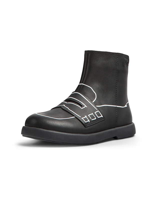 Camper Duet Kids K900330 Ankle Boot, Black, 2.5 UK