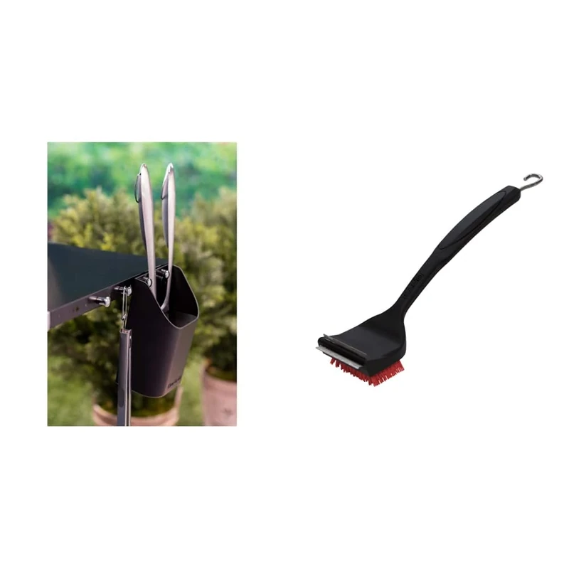 Char-Broil 140 077 - Gear Trax Tool Container & 140 533 - 2-in-1 "Cool-Clean" Grill Cleaning Brush and Scraper.