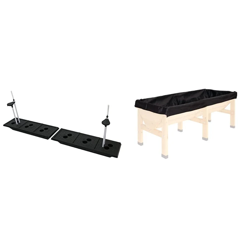 VegTrug Classic Self Watering Kit Medium 1.8m, Black & RLMDVT 2239 Medium Replacement Liner - Black
