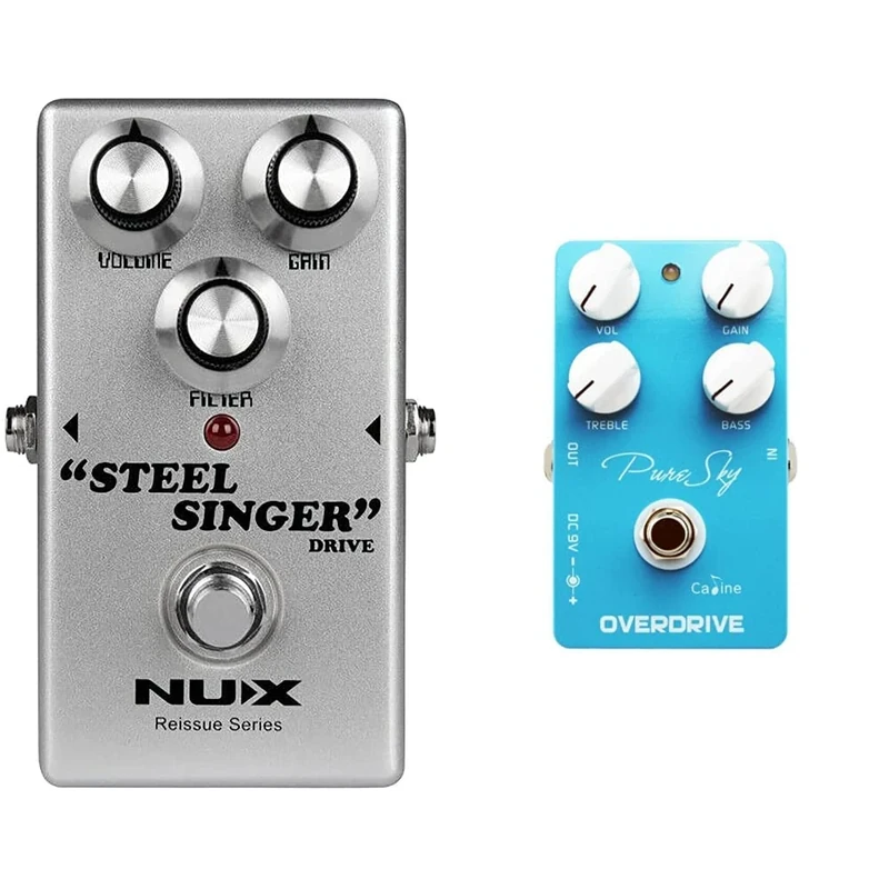 NUX Reissue Steel Singer Drive Pedal & Caline CP-12 Pure Sky Overdrive Pedal