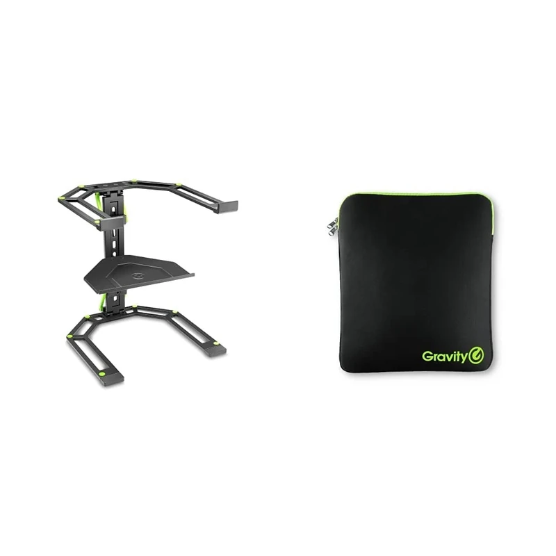 Gravity, GLTS01B adjustable stand for laptops and controllers & GBGLTS01B Carry Case for Laptop Stand
