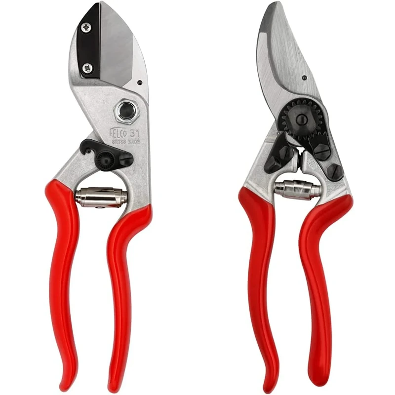 Felco FEL31 Anvil Secateur - One Hand Pruning Shear & Model 8 Secateurs (Large)