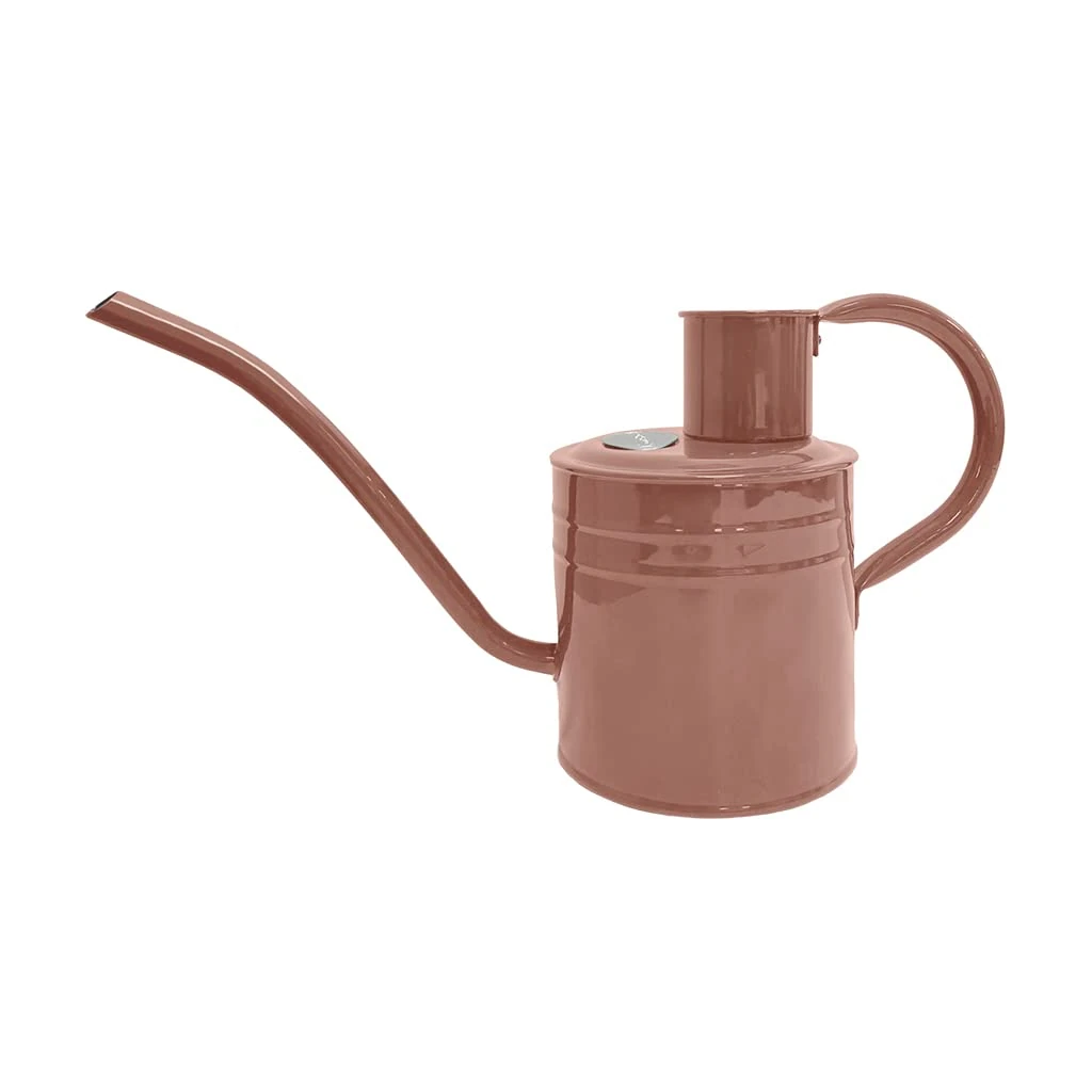 Kent & Stowe 1L Indoor Watering Can in Blush Pink, Rust-Resistant Galvanised Watering Can with Handle and Long Spout, Classic All Year Round Garden Tools Made from Steel