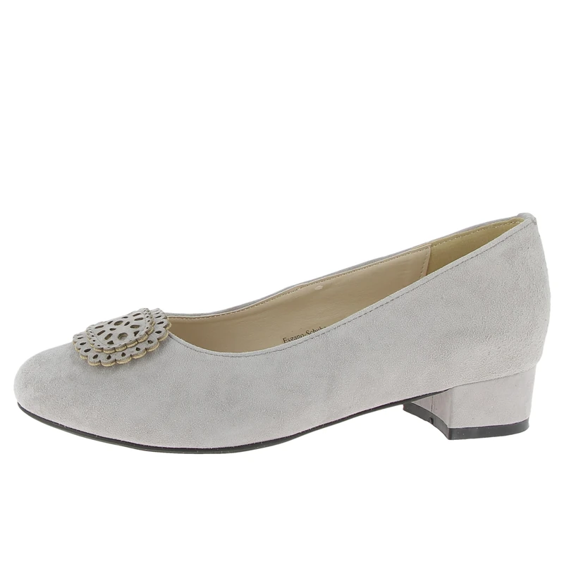 HIRSCHKOGEL Women's Trotteur Court Shoes, Gray, 2/2.5 UK