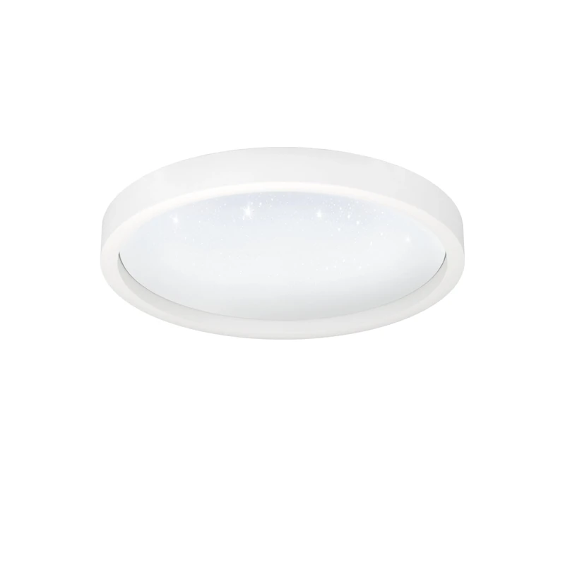EGLO connect.z Smart Home LED ceiling lamp Montemorelos-Z, Zigbee, crystal effect, app and voice control Alexa, tunable white light (warm - cool white), RGB, dimmable spotlight, white, Ø 17 in