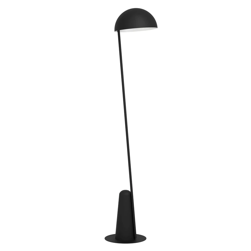 Eglo Floor lamp Aranzola, Standing Light in Minimalist Design, Living Room Lighting Made of Black Metal, Reading floorlamp with E27 Socket