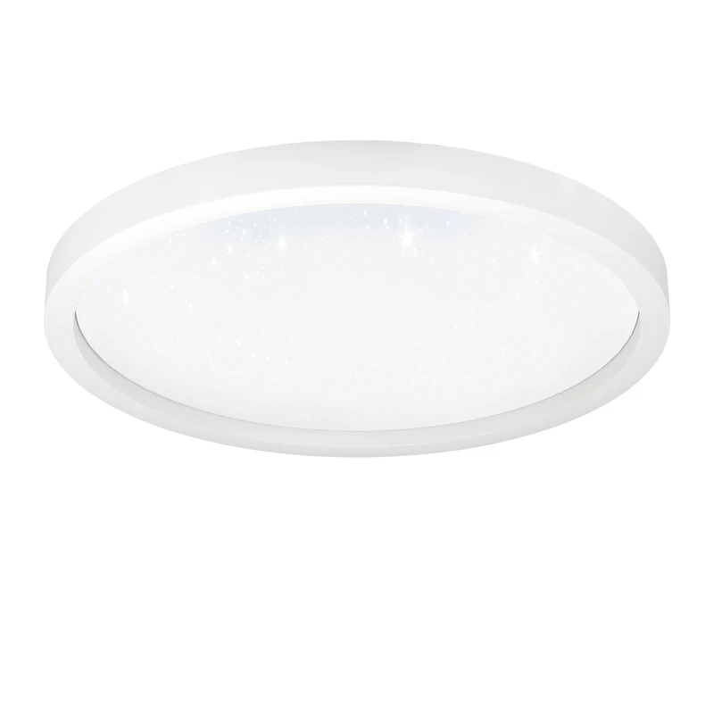 EGLO connect.z Smart Home LED ceiling lamp Montemorelos-Z, Zigbee, crystal effect, app and voice control Alexa, tunable white light (warm - cool white), RGB, dimmable spotlight, white, Ø 22 in