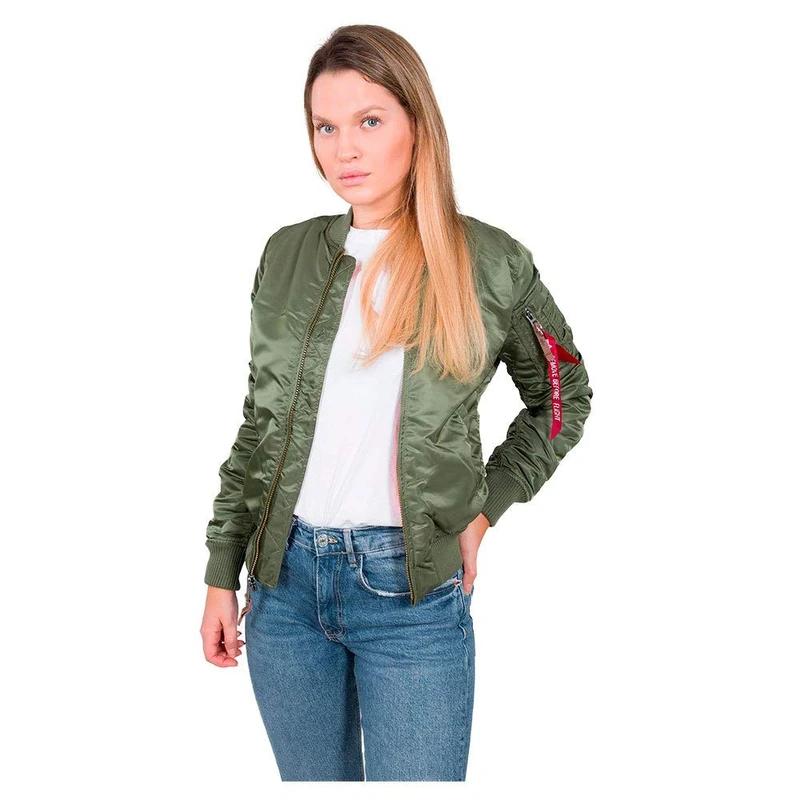 Alpha Industries Women's MA-1 VF 59 Bomber Jacket for Ladies, Sage-Green, XXXL
