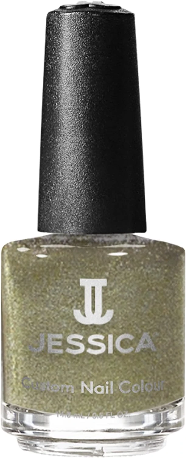 JESSICA Custom Colour Nail Polish | Award-Winning Polish | Strengthening Nail Polish, Long Lasting Nail Varnish | Chip-Resistant & Hard-Wearing for Salon-Quality Finish | Glitzy Gold | 14.8ml