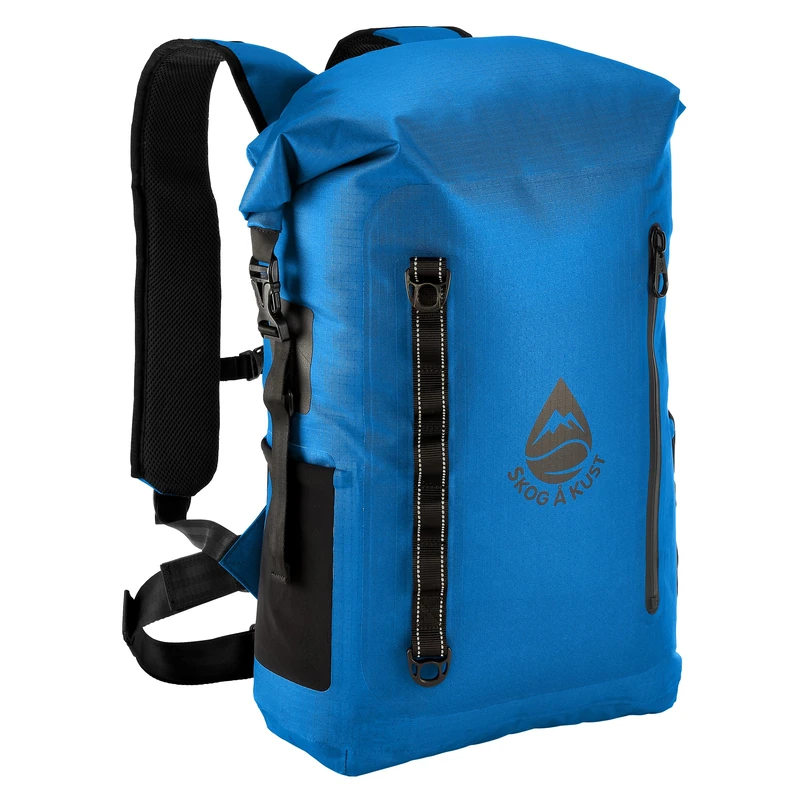 Skog Å Kust BackSåk Pro Waterproof Floating Backpacks with Zippered Airtight External Pocket, blue, 25 Liter, Backpack
