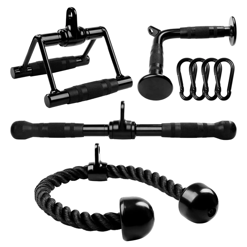 Yes4All Combo Workout Cable Attachments Set, Tricep Rope Press Down/Cable Attachments for Gym - Image 1