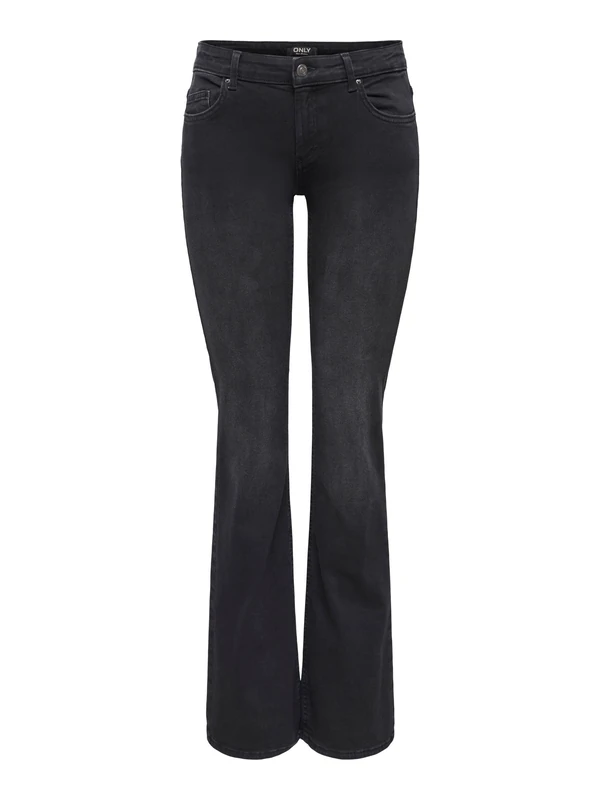 ONLY Women's Onlblush Mid Flared DNM Tai1099 Noos Stretch Jeans, Washed Black, M / 34L
