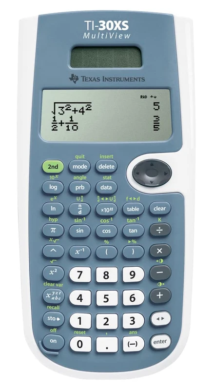 Texas Instruments TI-30XS MultiView School Calculator (up to 4 Line Display, Solar and Battery Powered) - Image 1