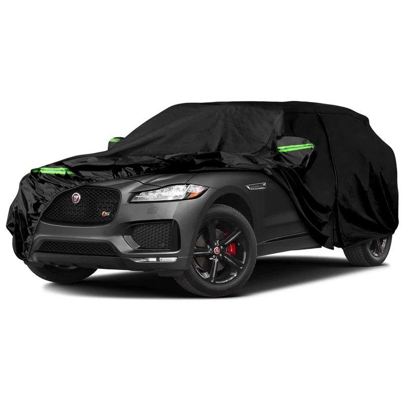 Waterproof Car Covers Replace for 2016-2022 Jaguar F-PACE, 6 Layers All Weather Custom-fit Car Cover with Zipper Door & Windproof Bands for Snow Rain Dust Hail Protection (F-PACE)
