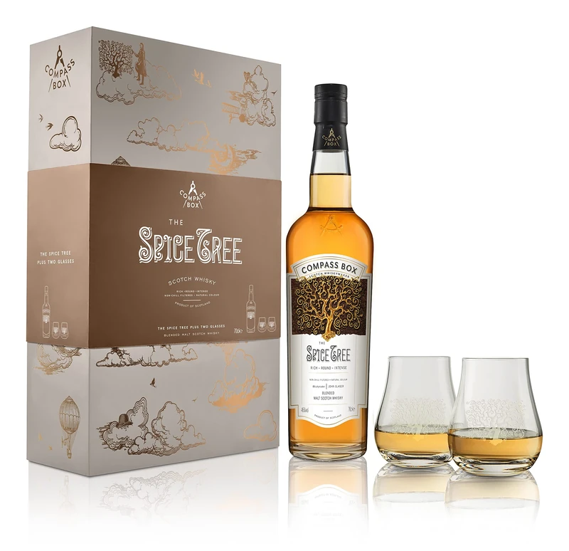Compass Box The Spice Tree Blended Malt Scotch Whisky, 70cl | Gift Pack | 46%