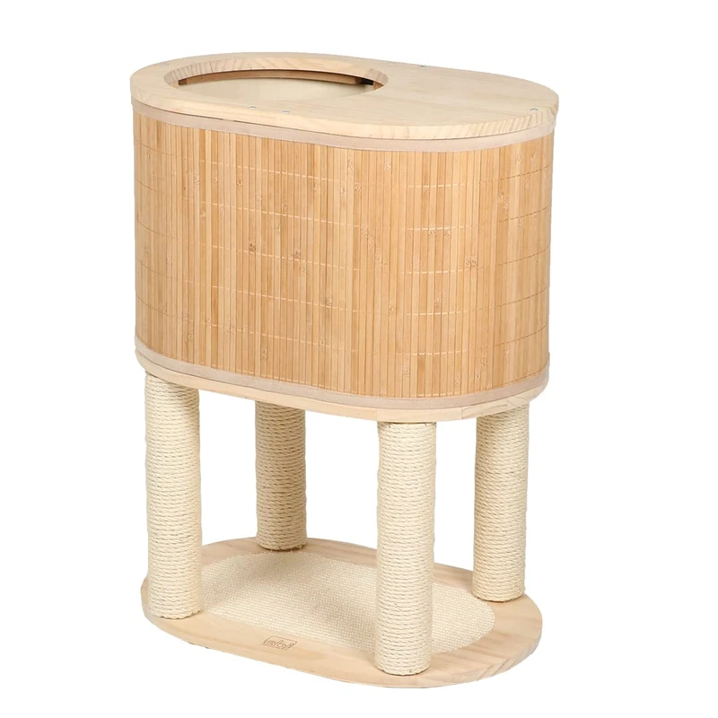 EBI Tori 75 Bamboo Cat Scratching Post 59 x 39 x 76 cm Beige Cat