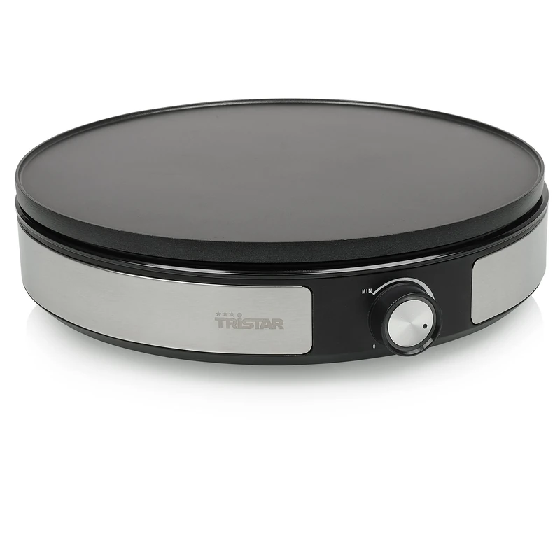 Tristar BP-2639 Crepe Maker, Diameter 33 cm, 1 Large or 7 Small Pancakes at a Time - Removable Plate - 1500 W, Black