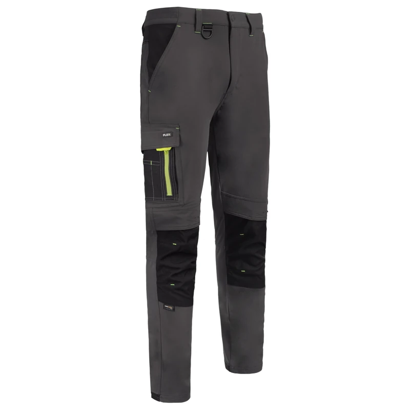 Beeswift Flex® Workwear Trousers Unisex Two-Toned Grey/Black Durable Four-Way Stretch Fabric Breathable Outdoor Walking Trousers - 50 Tall
