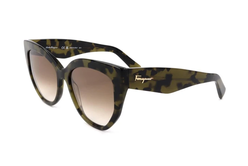 Salvatore Ferragamo SF1061S SF1061S 246 tortoise green sole Women's Steel, Standard, 56 - Image 1