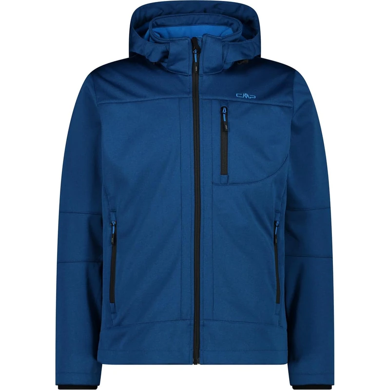 CMP - Man Jacket Zip Hood, Petrol Mel., 56