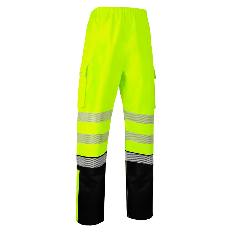 BeeSwift Deltic Hi-Vis Overtrousers Two-Toned Yellow/Black Water Repellent PPE Safety Workwear Personal Protective Clothing Outerwear Work Overtrousers - X-Large