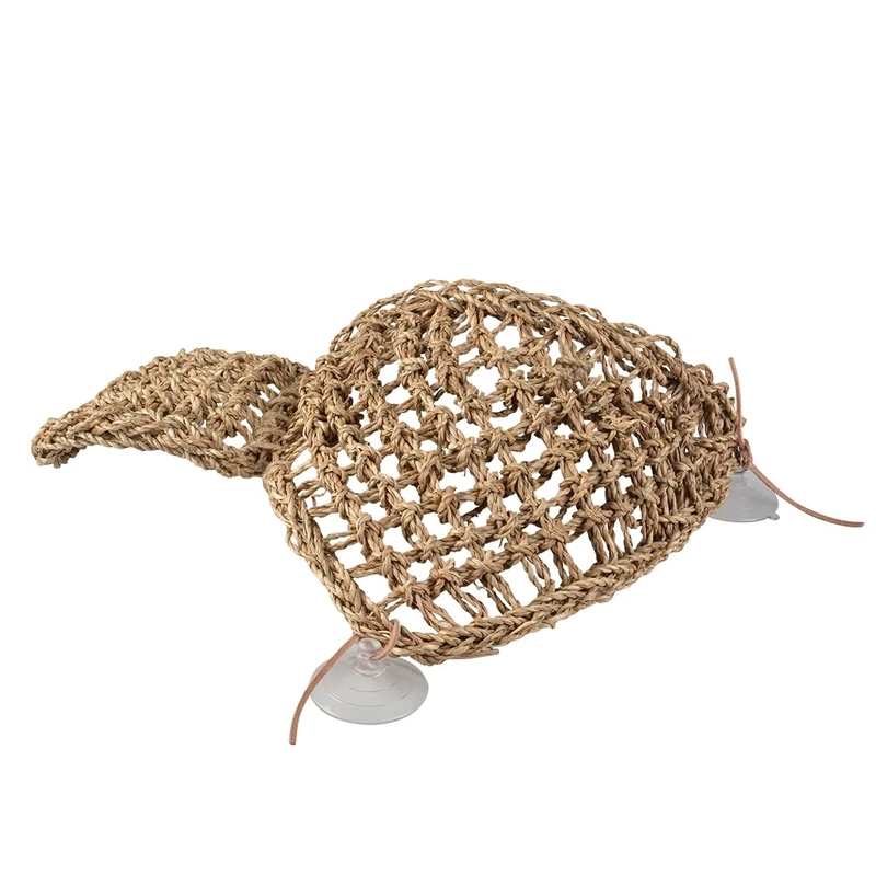 Terra Della, Decorative Hammock with Ladder Made of 100% Natural Horsehair, Allows Animals to Control Body Temperature, Rough Texture Promotes Molting, Easy to Move and Attach