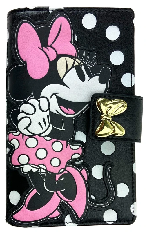 Loungefly Disney Minnie Mouse Faux Leather Wallet Snap Flap Clutch, Minnie Mouse, Snap Clutch