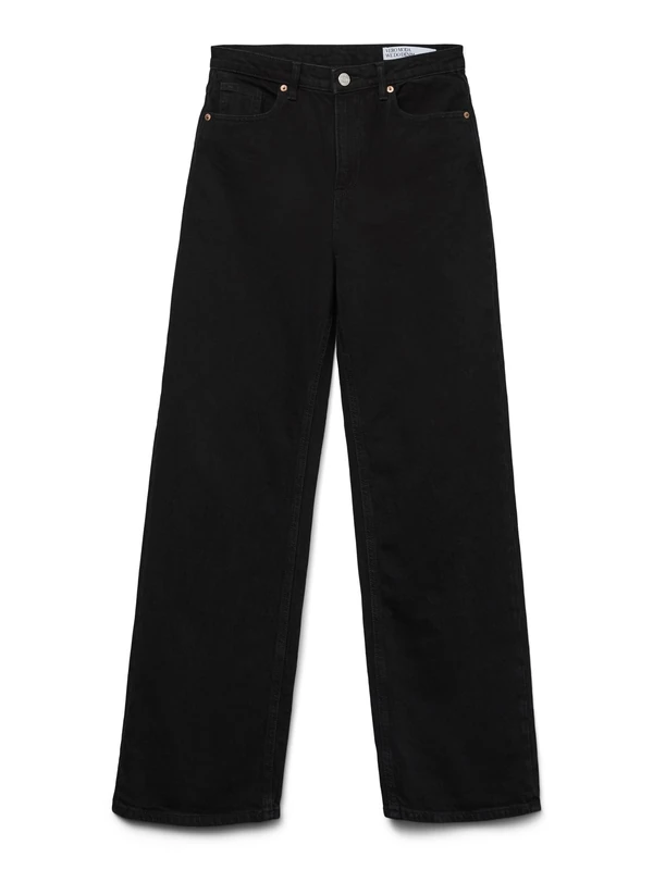 Vero Moda Women's Vmtessa Hr Ra118 Ga Noos Straight Jeans, Black, 27W x 30L - Image 1