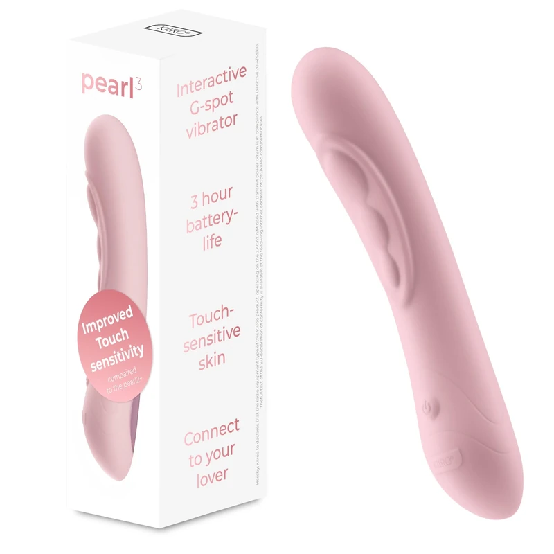 Kiiroo Pearl 3 G Spot Vibrator; Premium Interactive Remove Control Vibrator Dildo for Women - Use with or Without The FeelConnect App - Pearl 3 Interactive Vibrators & Sex Toys for Couples