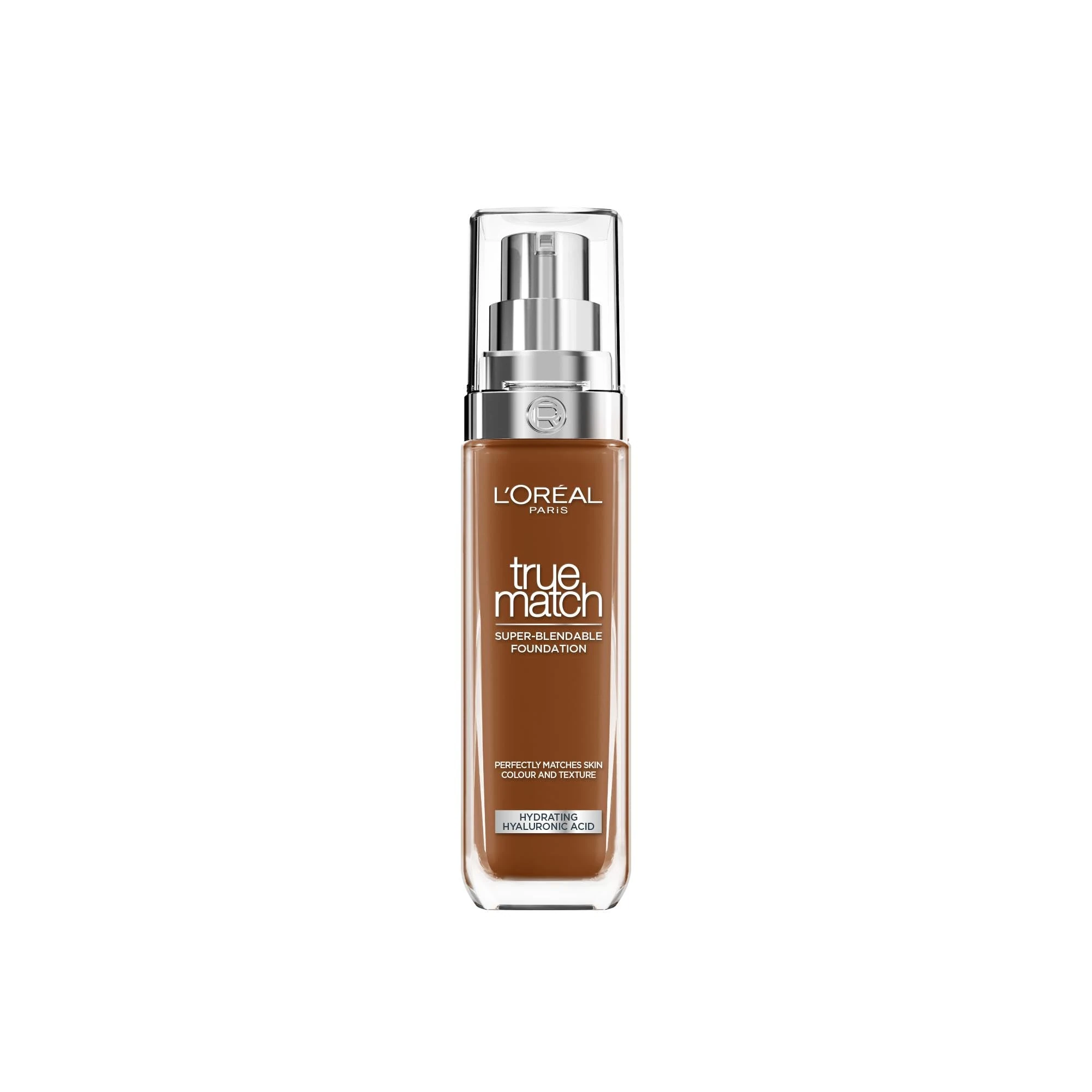 L'Oreal Paris True Match Liquid Foundation, Skincare Infused with Hyaluronic Acid, SPF 16, Available in 46 Shades, 9C Deep Cool, Suitable for All Skin Types, 30 ml