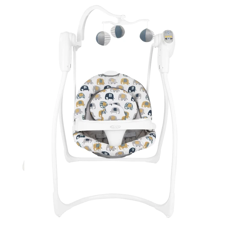 Graco Lovin' Hug Swing with 6 swing speeds, music, 4 recline positions and folds up for storage. Suitable from birth to approx. 6 months (0-9kgs), Parade fashion