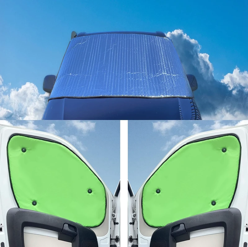 External Thermal Blinds To Fit Toyota Alphard (Years 2002 to 2008) With Lime Lining
