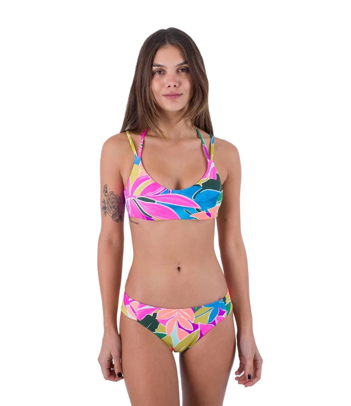 Hurley Women's Max Island Pull On Top Bikini, Isla Multi, S