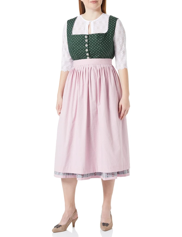 BERWIN & WOLFF TRACHT FOLKLORE LANDHAUS Women's 826072 Dress, Tannengrün, 18