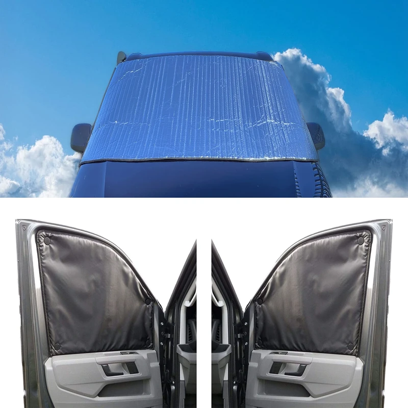 External Thermal Blinds To Fit Citroen Relay (Years 2006 to Date) With Grey Lining