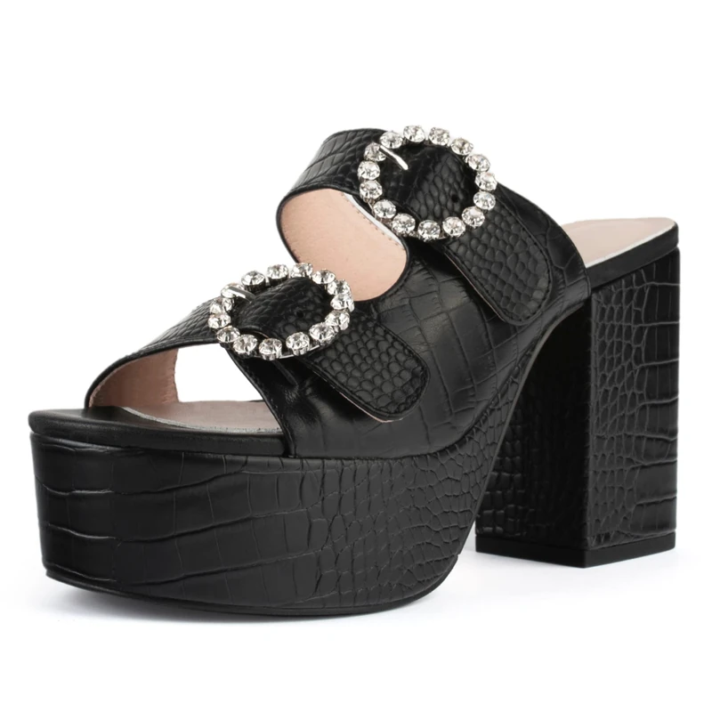 L37 HANDMADE SHOES Women's Enjoy Yourself Heeled Sandal, Schwarz, 6 UK