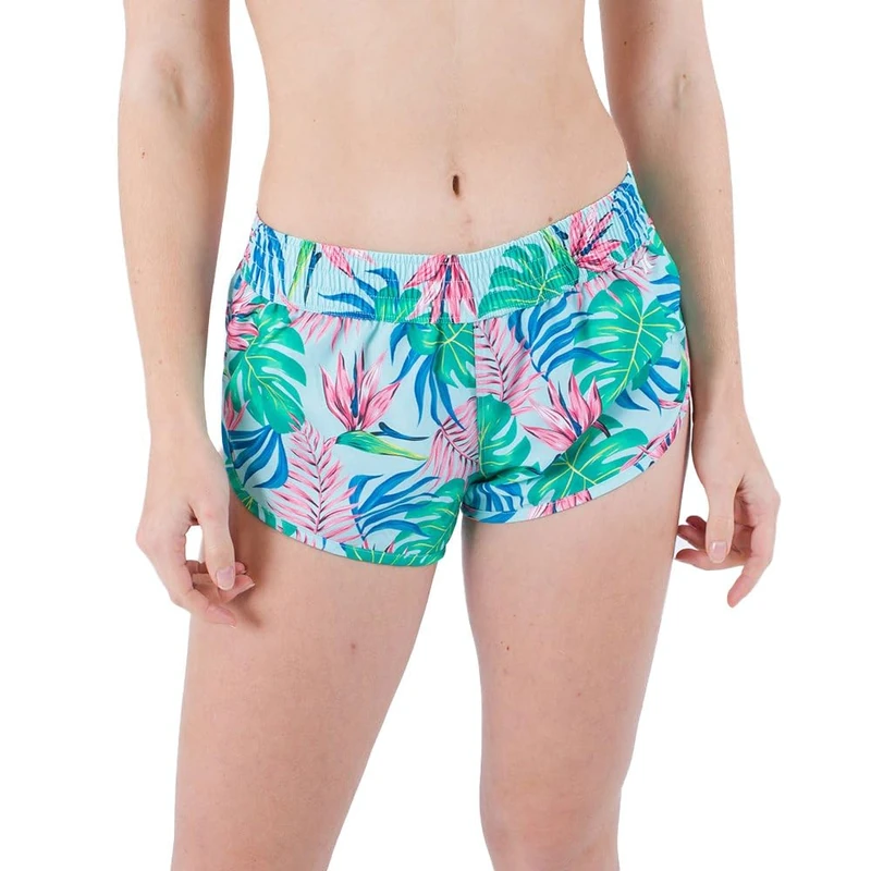 Hurley Women's Java Tropical Beachrider 2.5' Boardshort Swimsuit, Tide Pool, L - Image 1