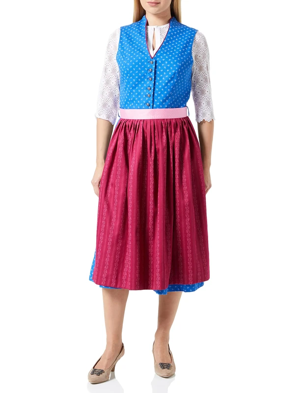 BERWIN & WOLFF TRACHT FOLKLORE LANDHAUS Women's 826907 Dress, Royalblau, 16
