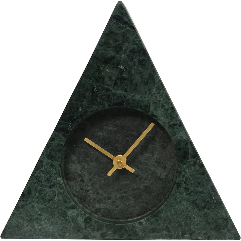 Saville Designs Marble Mantel Clock, Green