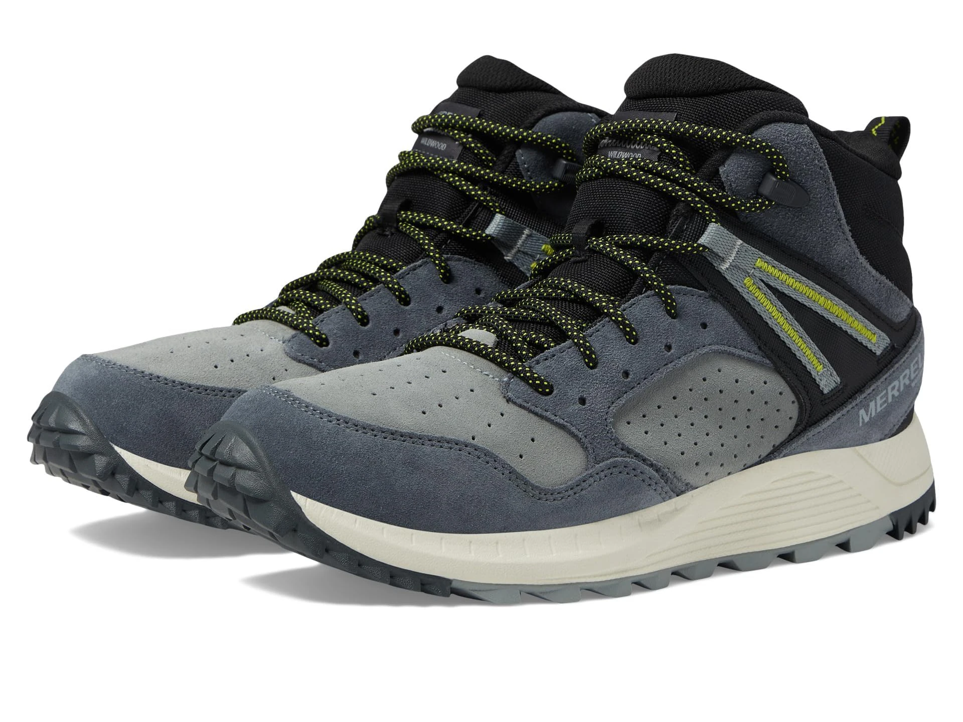 Merrell Men's Wildwood Mid Leather Waterproof Hiking Boot, Granite, 11.5 UK