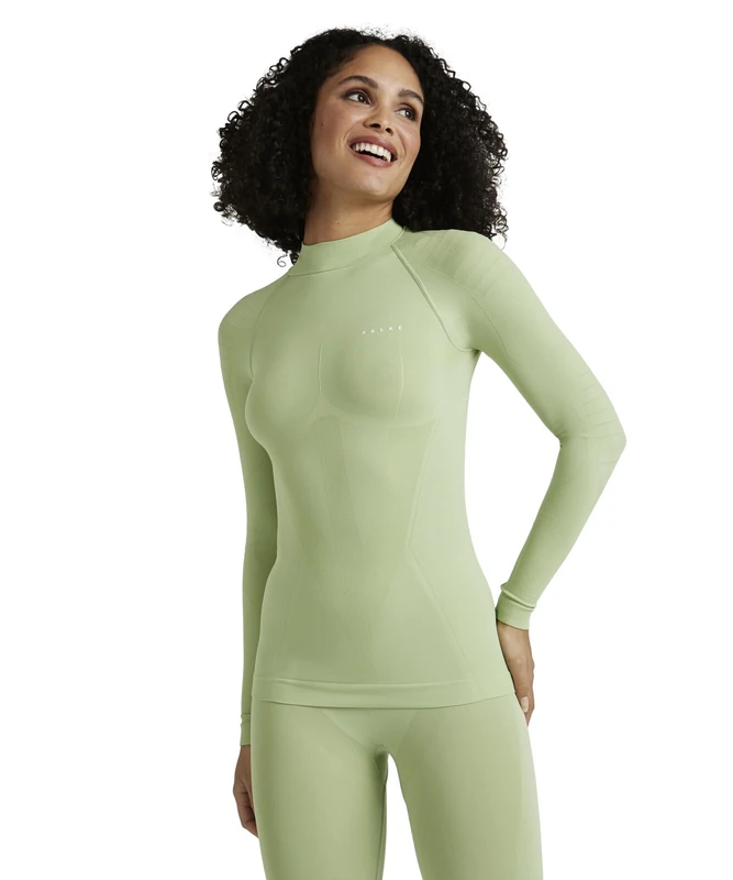 FALKE Women's Warm Turtleneck Longsleeved Sports Functional Shirt Thermal Underwear For Mild To Cold Weather Breathable Quick-Drying Sustainable Functional Yarn 1 Piece - Image 1