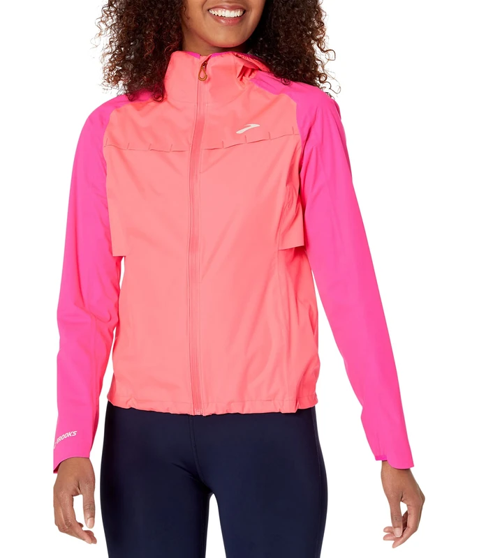 BROOKS 221608653 High Point Waterproof Jacket Jacket Women's Rose Size 25