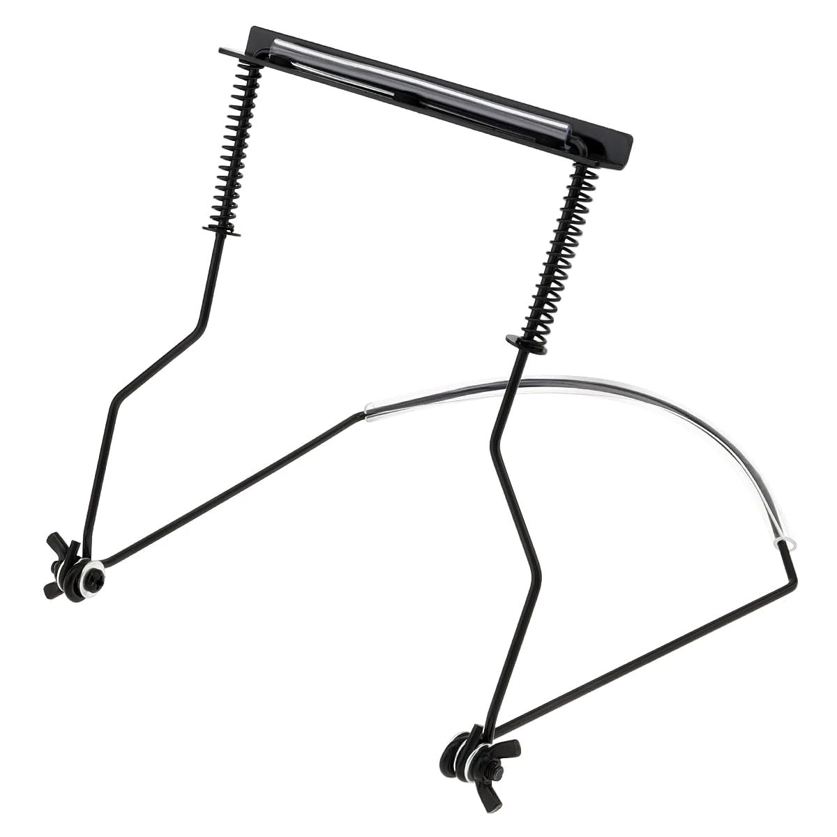 OriGlam MIA_80M Harmonica Neck Holder Stand, Mouth Organ Metal Frame Adjustable for 10 Hole Harmonica, Black