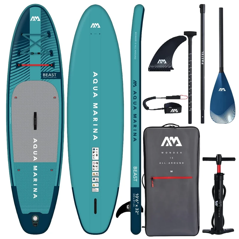 Aqua Marina BEAST 10ft6in Premium Inflatable Stand Up Paddle Board (iSUP) Package, 320 cm Length