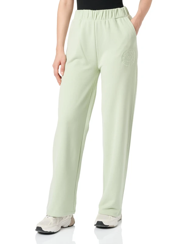 KARL LAGERFELD Women's Kl Lounge Wide Leg Sweatpants, Dusty Green, M