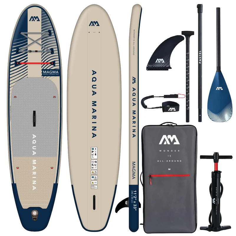 Aqua Marina MAGMA 11ft2in Premium Inflatable Stand Up Paddle Board (iSUP) Package, 340 cm Length