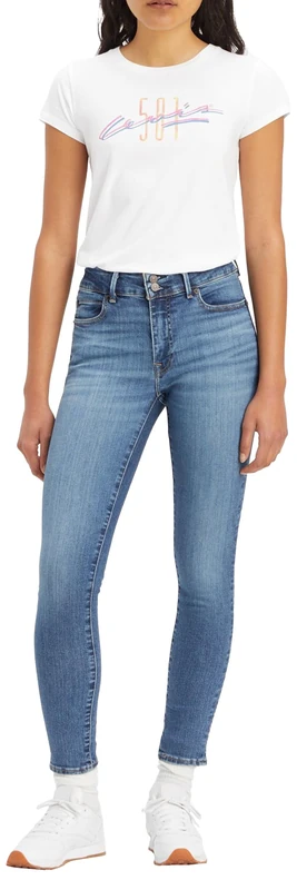 Levi's Women's 711 Double Button Jeans, Blue Wave Mid, 29W / 32L - Image 1